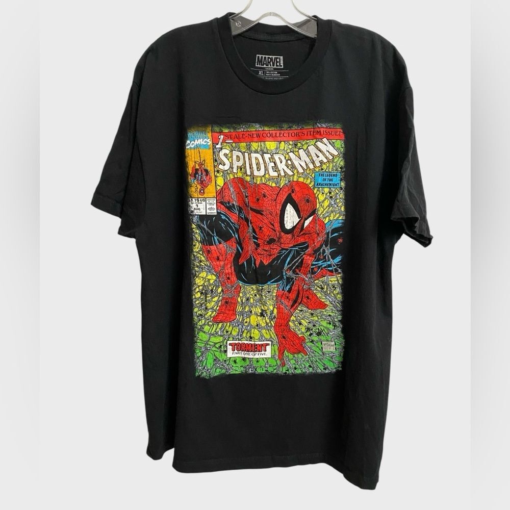 Marvel Fifth Sun Spider-Man Legend of Arachknight Men's T-shirt Size XL Black